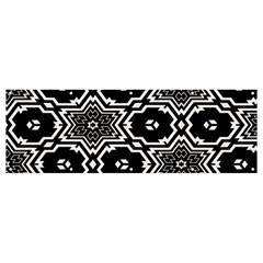 Black And White Pattern Background Structure Banner And Sign 12  X 4  by Pakjumat