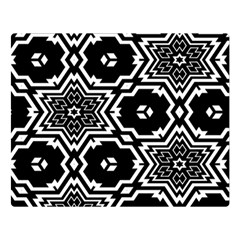 Black And White Pattern Background Structure Premium Plush Fleece Blanket (large) by Pakjumat