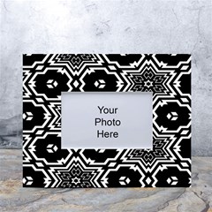 Black And White Pattern Background Structure White Tabletop Photo Frame 4 x6  by Pakjumat