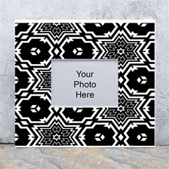 Black And White Pattern Background Structure White Wall Photo Frame 5  X 7  by Pakjumat