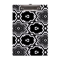 Black And White Pattern Background Structure A5 Acrylic Clipboard by Pakjumat