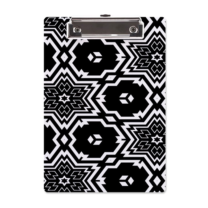 Black And White Pattern Background Structure A5 Acrylic Clipboard