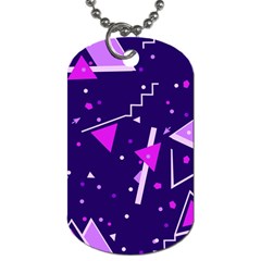 Memphis Pattern Geometric Abstract Dog Tag (two Sides) by Pakjumat