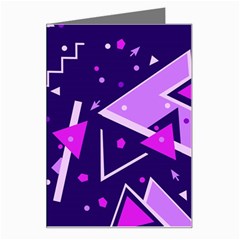 Purple Blue Geometric Pattern Greeting Card by Pakjumat