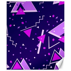 Purple Blue Geometric Pattern Canvas 8  X 10  by Pakjumat