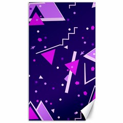 Purple Blue Geometric Pattern Canvas 40  X 72  by Pakjumat