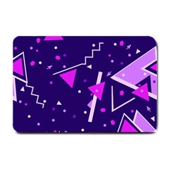 Purple Blue Geometric Pattern Small Doormat