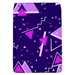 Purple Blue Geometric Pattern Removable Flap Cover (L) Front