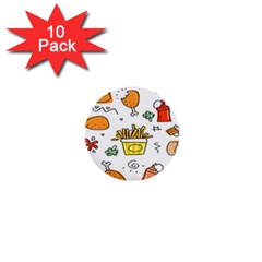 Cute Sketch Set Child Fun Funny 1  Mini Buttons (10 Pack)  by Pakjumat