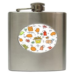 Cute Sketch Set Child Fun Funny Hip Flask (6 Oz) by Pakjumat