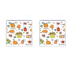 Cute Sketch Set Child Fun Funny Cufflinks (square) by Pakjumat