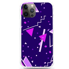 Purple Blue Geometric Pattern Iphone 12 Pro Max Tpu Uv Print Case by Pakjumat