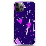 Purple Blue Geometric Pattern iPhone 12 Pro max TPU UV Print Case Front