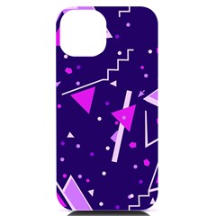 Memphis Pattern Geometric Abstract Iphone 14 Black Uv Print Case by Pakjumat