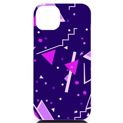 Memphis Pattern Geometric Abstract Iphone 14 Plus Black Uv Print Case by Pakjumat