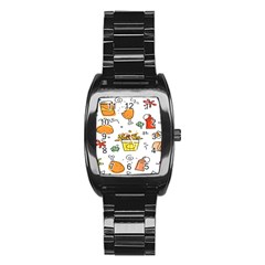 Cute Sketch Set Child Fun Funny Stainless Steel Barrel Watch by Pakjumat