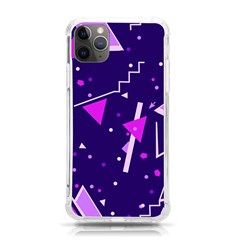 Purple Blue Geometric Pattern Iphone 11 Pro Max 6 5 Inch Tpu Uv Print Case by Pakjumat