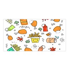 Cute Sketch Set Child Fun Funny Satin Shawl 45  X 80  by Pakjumat