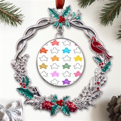 Set Up Element Disjunct Image Metal X mas Wreath Holly Leaf Ornament by Pakjumat