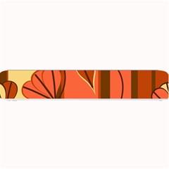 Amber Yellow Stripes Leaves Floral Small Bar Mat by Pakjumat