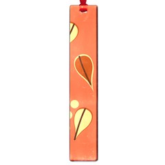 Amber Yellow Stripes Leaves Floral Large Book Marks by Pakjumat