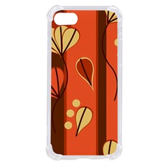 Amber Yellow Stripes Leaves Floral Iphone Se by Pakjumat