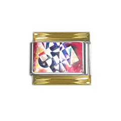 Abstract Art Work 1 Gold Trim Italian Charm (9mm) by mbs123