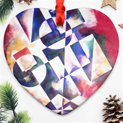 Abstract Art Work 1 Heart Ornament (two Sides)