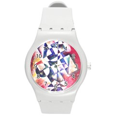 Abstract Art Work 1 Round Plastic Sport Watch (m)