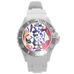 Abstract Art Work 1 Round Plastic Sport Watch (l)