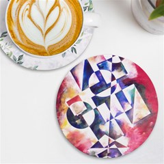 Abstract Art Work 1 Uv Print Round Tile Coaster by mbs123