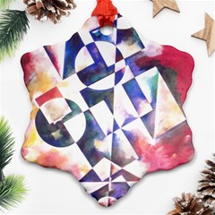 Abstract Art Work 1 Snowflake Ornament (two Sides)