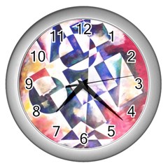 Abstract Art Work 1 Wall Clock (silver) by mbs123