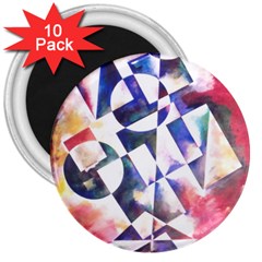 Abstract Art Work 1 3  Magnets (10 Pack) 