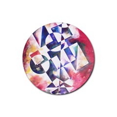 Abstract Art Work 1 Rubber Coaster (round) by mbs123