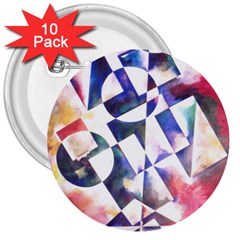 Abstract Art Work 1 3  Buttons (10 Pack)  by mbs123