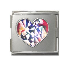 Abstract Art Work 1 Mega Link Heart Italian Charm (18mm) by mbs123