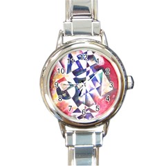 Abstract Art Work 1 Round Italian Charm Watch by mbs123