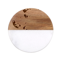 Abstract Art Work 1 Classic Marble Wood Coaster (round)  by mbs123