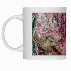 Blended Rivers White Mug by kaleidomarblingart