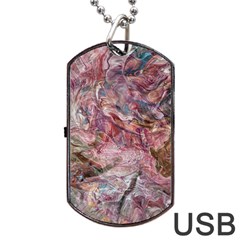 Blended Rivers Dog Tag Usb Flash (one Side) by kaleidomarblingart