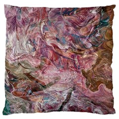 Blended Rivers Large Cushion Case (one Side) by kaleidomarblingart