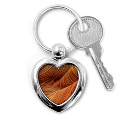 Sandstone The Wave Rock Nature Red Sand Key Chain (Heart)