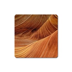 Sandstone The Wave Rock Nature Red Sand Square Magnet by Amaryn4rt