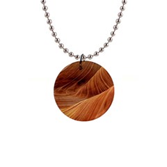 Sandstone The Wave Rock Nature Red Sand 1  Button Necklace