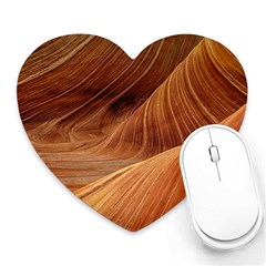 Sandstone The Wave Rock Nature Red Sand Heart Mousepad