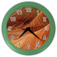 Sandstone The Wave Rock Nature Red Sand Color Wall Clock