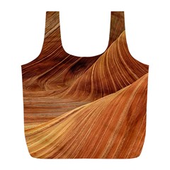 Sandstone The Wave Rock Nature Red Sand Full Print Recycle Bag (L)