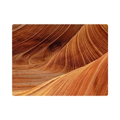 Sandstone The Wave Rock Nature Red Sand Premium Plush Fleece Blanket (Mini)