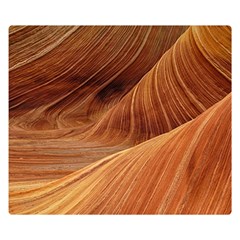 Sandstone The Wave Rock Nature Red Sand Premium Plush Fleece Blanket (Small)